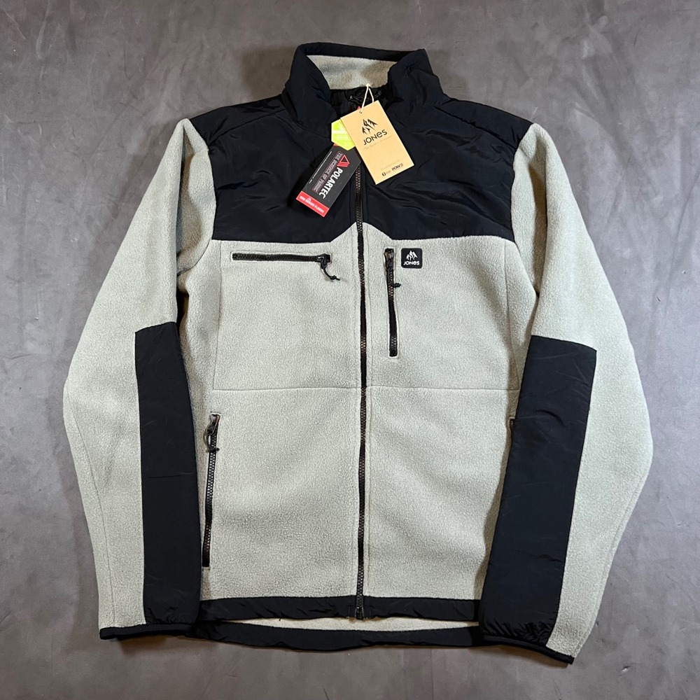 NWT Jones Snowboards Fleece Base Camp Mens M Herb Green Polartec Jacket